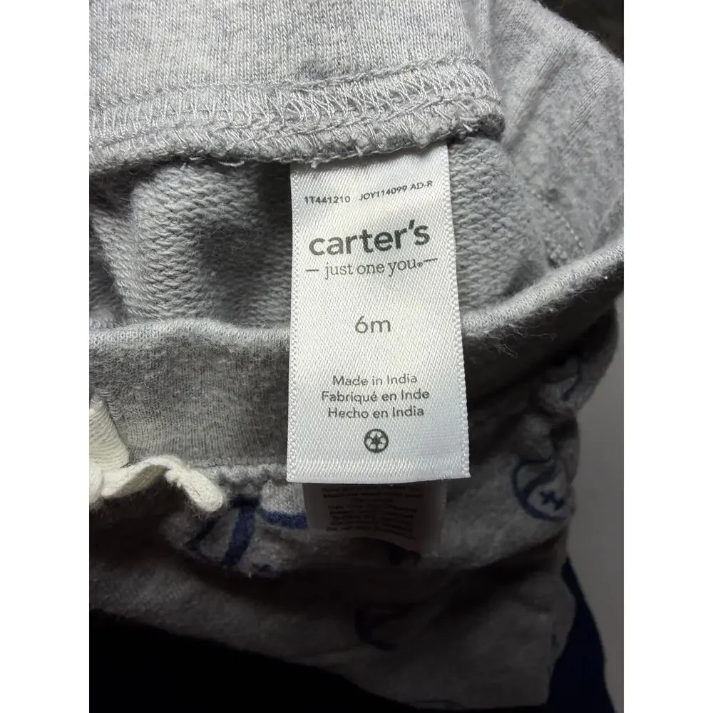Carter’s Baby Boy 6M Football Dinosaur Outfit Lot Hoodie Pants 4 Pieces